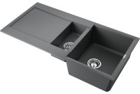 Кухонная мойка OMOIKIRI Sakaime 100-2-PL 4993899 100x50 из искусственного гранита, платина
