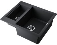 Кухонная мойка OMOIKIRI Sakaime 60-2-BL 4993908 60x50 из искусственного гранита, черный