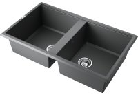 Кухонная мойка OMOIKIRI Tedori 86-2-PL 4993931 86x51 из искусственного гранита, платина