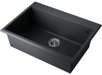 Кухонная мойка OMOIKIRI Tedori 68-BL 4993964 68x50 из искусственного гранита, черный