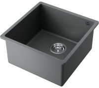 Кухонная мойка OMOIKIRI Bosen 44-U-PL 4997007 44x44 из искусственного гранита, платина
