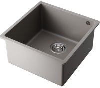 Кухонная мойка OMOIKIRI Bosen 44-U-GR 4997010 44x44 из искусственного гранита, leningrad grey