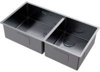Кухонная мойка OMOIKIRI Taki 85-2-LB-U/IF-IN Side 4997037 85x44 стальная, сталь