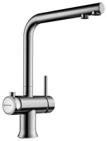 Смеситель для кухни OMOIKIRI Hotaru IN-WH 4994050 с подключением фильтра, нержавеющая сталь/белый
