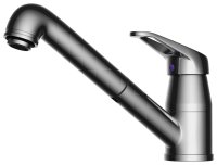 Смеситель для кухни OMOIKIRI Tateyama-S C 4994115 с выдвижным шлангом, хром