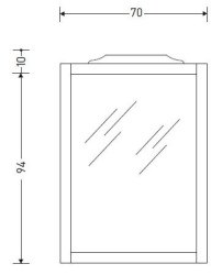 Зеркало для ванной Eban Carla 70