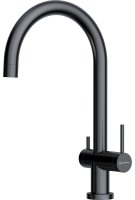 Смеситель для кухни OMOIKIRI Yamada Slim GM 4994554 с подключением фильтра, вороненая сталь