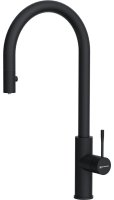 Смеситель для кухни OMOIKIRI Asakawa-S GB 4994579 с выдвижным шлангом и подключением фильтра, графит