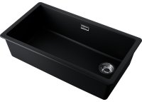 Кухонная мойка OMOIKIRI Kata 76-U/I Side-BL 4997587 76x43 из искусственного гранита, черный