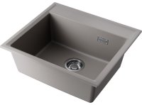 Кухонная мойка OMOIKIRI Daisen 57-GR 4997311 57x51 из искусственного гранита, leningrad grey