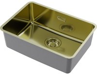 Кухонная мойка OMOIKIRI Omi 53-U/Ultra Mini-LG 4997406 53x37 стальная, светлое золото