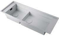 Кухонная мойка OMOIKIRI Sintesi Pro 114-2-WH 4997449 114x46 из искусственного камня, белый
