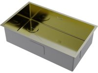 Кухонная мойка OMOIKIRI Taki 74-U/IF-LG Side-L 4997472 74x44 стальная, светлое золото
