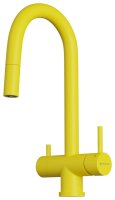 Смеситель для кухни OMOIKIRI Akita-S SL 4994440 с выдвижным шлангом и подключением фильтра, sicilian lemon