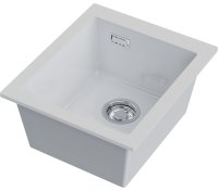Кухонная мойка OMOIKIRI Omishima 41-U-WH Glossy 4997514 41x48 керамическая, белый глянцевый