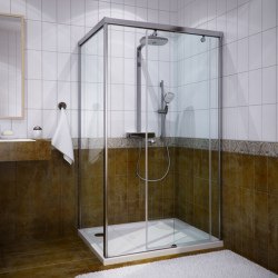 Прямоугольный душевой уголок GuteWetter Slide Rectan GK-863A