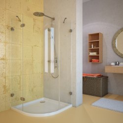 Полукруглый душевой уголок GuteWetter Lux Meliori GK-001