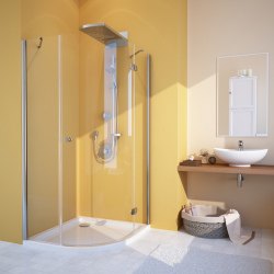 Полукруглый душевой уголок GuteWetter Lux Meliori GK-101