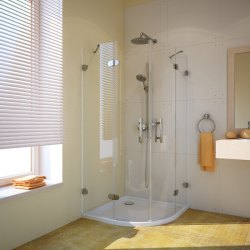 Полукруглый душевой уголок GuteWetter Lux Meliori GK-002