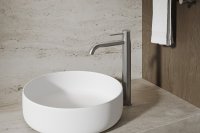Смеситель для раковины ABBER Wasser Kreis 316 AF8111BST-L высокий, брашированная сталь