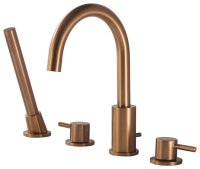 Смеситель на борт ванны Abber Wasser Kreis AF8113MRG, розовое золото матовое