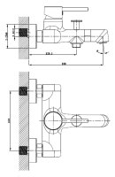 Смеситель для ванны ALTROBAGNO Intento ALTROBAGNOIntento0218Cr, хром