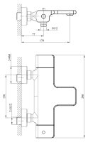 Смеситель для ванны ALTROBAGNO Lamberto ALTROBAGNOLamberto0224GM, оружейная сталь