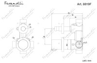 Встраиваемый смеситель для ванны Feramolli Dante CS8819F, никель