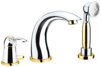 Смеситель на борт ванны Fiore JAFAR 47CO5105, хром,золото