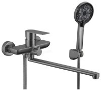 Смеситель для ванны Fmark FALSE FS8824Q, графит