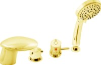 Смеситель на борт ванны Rav Slezak Dunaj Termostat DT271.5PZ, золото