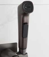 Гигиенический душ FRAP H86-9 F7586-29 со смесителем, оружейная сталь
