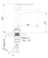 Смеситель для раковины ALTROBAGNO Unione ALTROBAGNOUnione0145Ni, никель