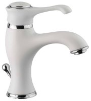 Смеситель для раковины Emmevi Tiffany 6003/BIO, белый матовый-хром