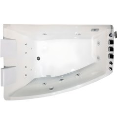 Акриловая ванна Orans BT-65100 XL 170x120 с гидромассажем, угловая