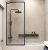 Шторка на ванну Veconi Palau PL-85B 80x150, профиль черный