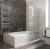 Шторка на ванну Veconi Palau PL-74R 90x150, хромированный профиль