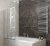 Шторка на ванну Veconi Palau PL-73L 120x150, хромированный профиль