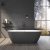 Акриловая ванна Black & White SB330 Grey 170x78, отдельностоящая, серая