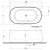 Схема акриловой ванны Gruppo Treesse Calida V035BL 155x80