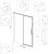 Схема душевой двери Veconi Premium Trento PTD-40B 150x200, профиль черный