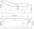 Схема акриловой ванны Grossman Style GR-2301 180x80