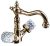 Смеситель для раковины Boheme Crystal 292-CRST, золото