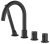 Смеситель на борт ванны Timo Saona 2330/03Y с душем, черный матовый