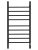 Полотенцесушитель электрический Wonzon&Woghand Bonn WW-AL409-MB 45x90, черный матовый