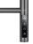 Полотенцесушитель электрический Wonzon&Woghand Bonn Bonn WW-AL4092-GM 25x80, темный графит