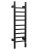 Полотенцесушитель электрический Wonzon&Woghand Bonn WW-AL4092-MB 25x80, черный матовый
