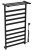 Полотенцесушитель электрический Wonzon&Woghand Frankfurt WW-1029-MB 48x90, черный матовый