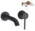 Смеситель для раковины Kludi Bozz Set 382443976S встраиваемый, черный матовый