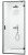 Душевая дверь Wasserkraft Elbe 74P04 90x200, профиль черный